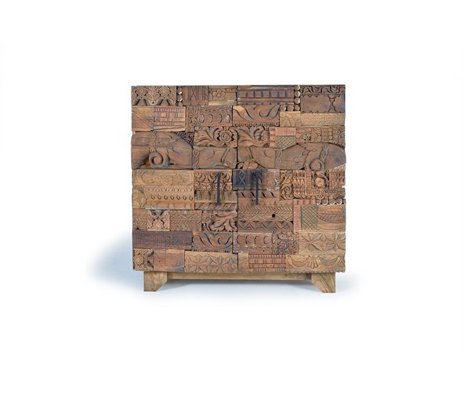 Aparador de madera de mango y madera reciclada  .GINER Y COLOMER Marron