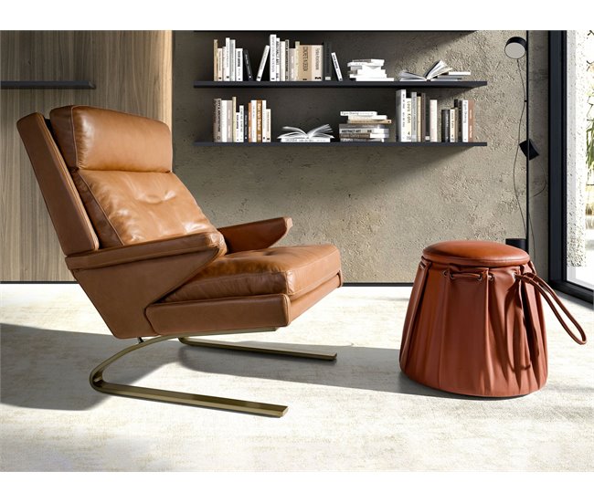 ANGEL CERDA Sillón piel camel Camel