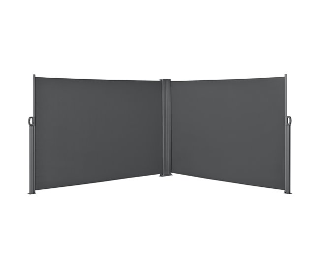 Toldo lateral doble Alcazaba - exterior - acero y poliéster 300x300 Gris
