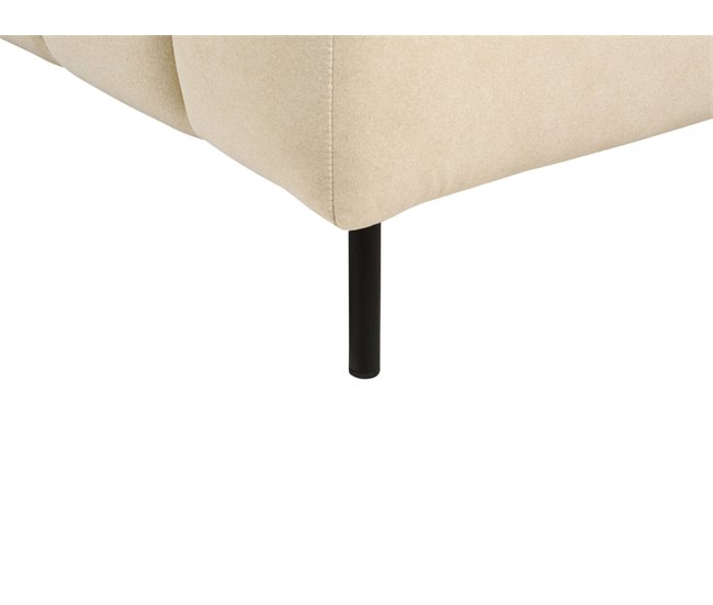 Beliani Chaise longue izquierdo Terciopelo LANNILS Crema