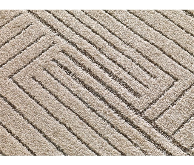 Alfombra geométrica con relieve PAULA - ATTICGO 140x200 Beige