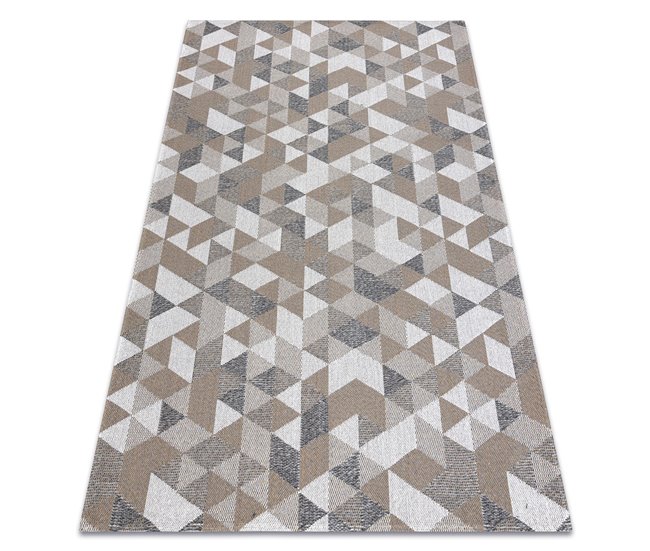 Alfombra CASA ECO sisal BOHO Triangulos 2816 172x270 Marron Claro