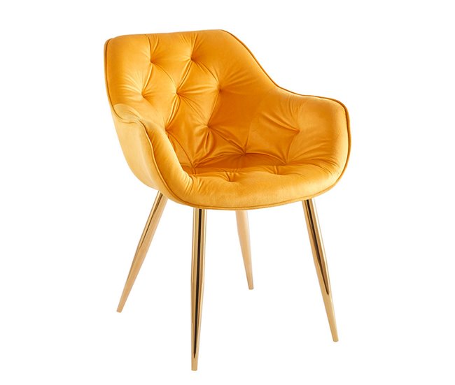 Silla Zandel Golden Terciopelo Amarillo