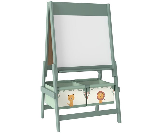 Caballete Infantil MDF, Madera de Pino AIYAPLAY Verde