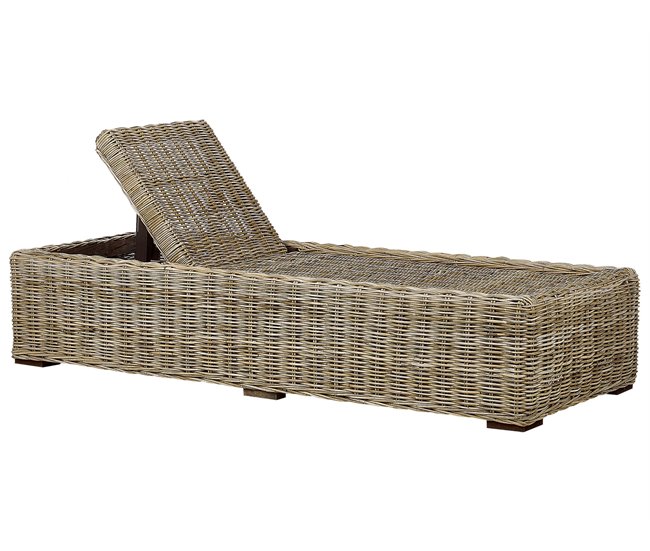 Beliani Tumbona PALESE Gris/natural