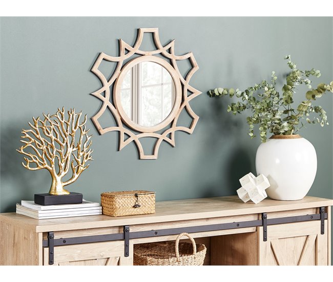 Beliani Espejo decorativo ZAPOPAN Marron