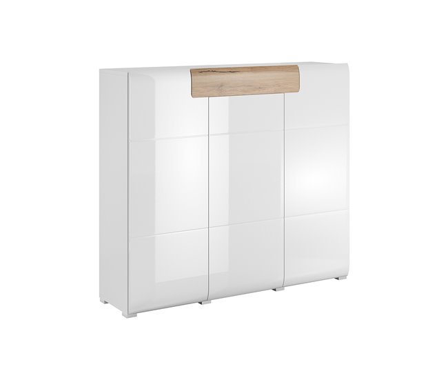 Aparador 3 puertas 1 cajón Jules 147 Blanco