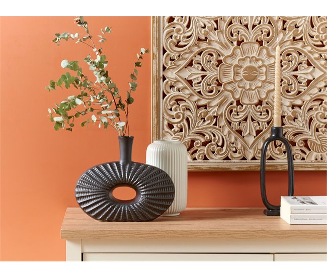 Beliani Jarrón decorativo ARWAD Negro