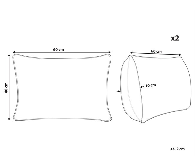 Beliani Cojín de jardín TORBORA 40x60 Blanco