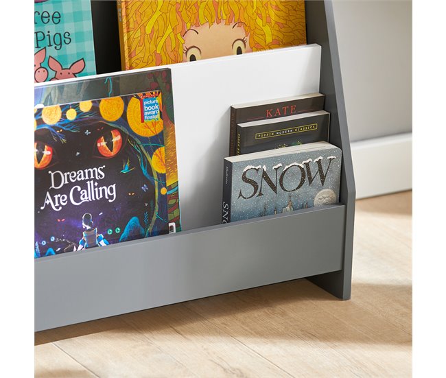 Estantería para niños con 4 Compartimentos KMB32-HG SoBuy Gris