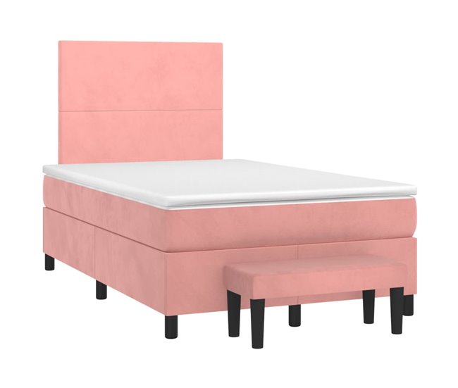 Cama box spring 120x200 Rosa
