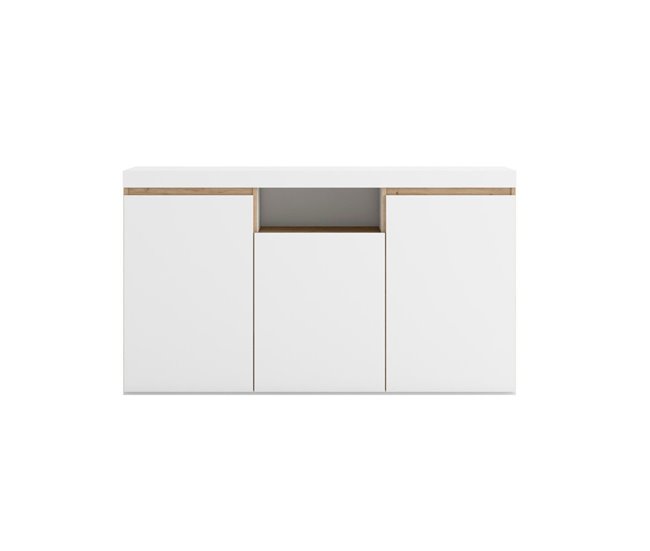 Aparador Elis  puertas + compartimento Blanco