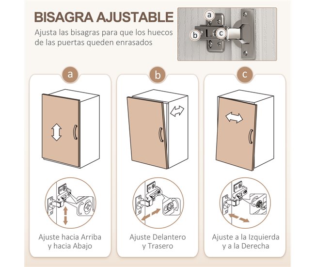 Alacena de Cocina MDF HOMCOM, hogar - cocina Blanco