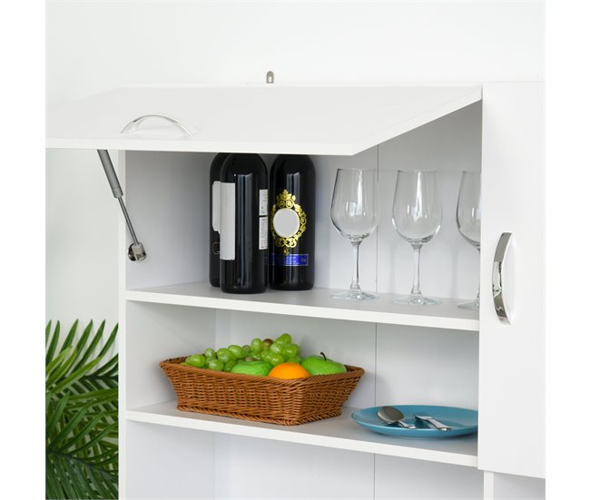 Alacena de Cocina Melamina de Madera HOMCOM, hogar - cocina 100 Blanco