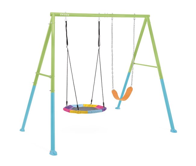 Columpio infantil con nido INTEX Azul/ Verde