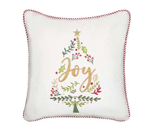 Beliani Cojín decorativo ECHEVERIA Blanco