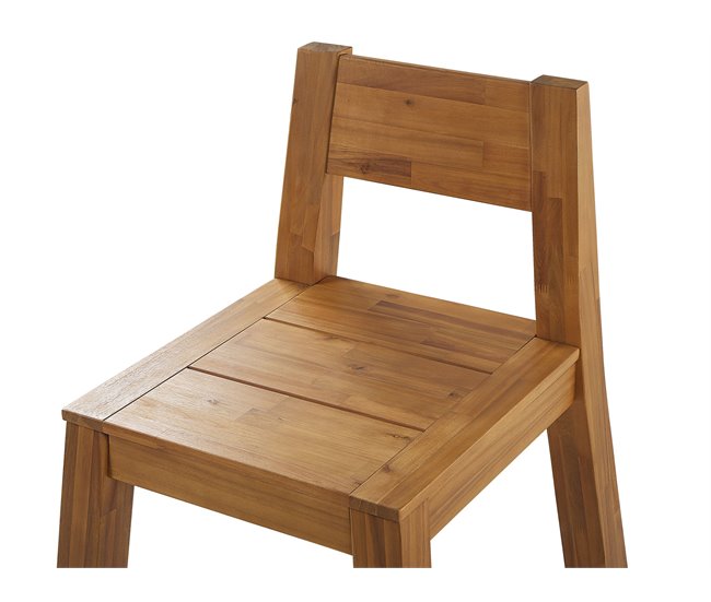 Beliani Silla de jardín LIVORNO Marron