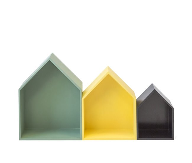 Estantes casita Set 3 Multicolor