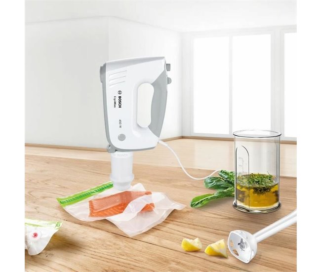 Batidora de Mano Multifunción con Accesorios ErgoMixx Beater Blanco