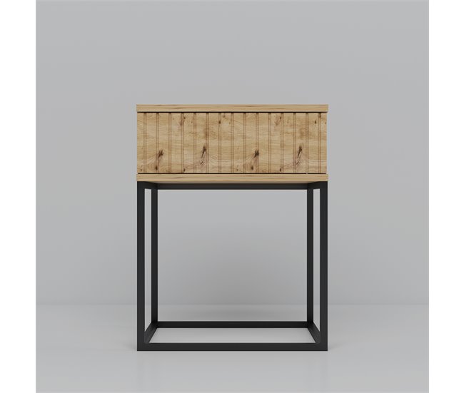 Mesita STYLE 40cm un cajón Roble
