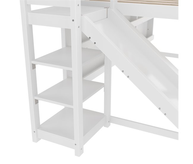 Cama alta para niños Blanco