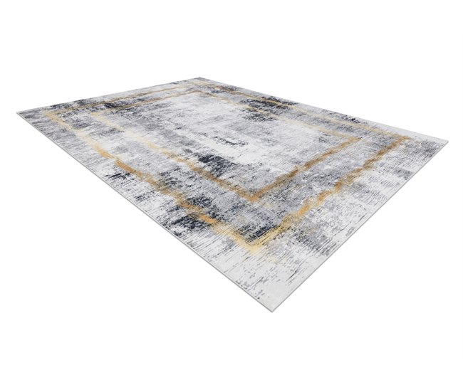 Alfombra lavable ANDRE 1065 Marco vintage 120x170 Gris