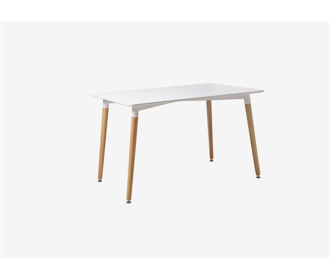 Mesa de cocina PARIS fija 120x80cm blanca Blanco