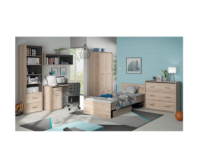 Armario 2 puertas 1 cajón Abriel Madera