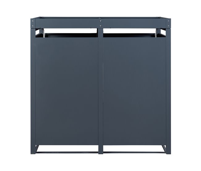 Cobertizo Valkeakoski para 2 cubos de basura de 120L acero Gris