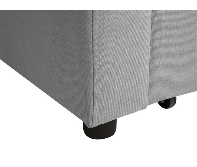 Beliani Sofá de 3 plazas Poliéster GLOMMA Gris Claro