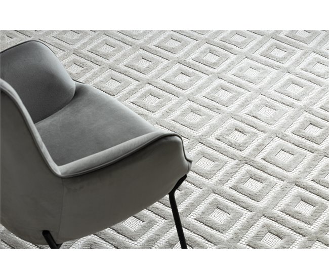 Alfombra SANTO sisal 58365A zigzag 200x290 Crema