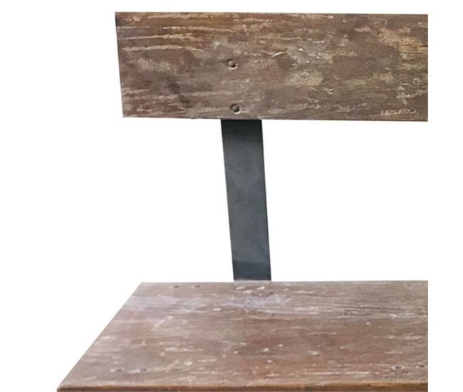 Banco de madera y metal Multicolor