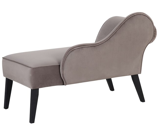 Beliani Chaise longue izquierdo Terciopelo BIARRITZ Azul Marino