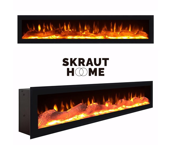Chimenea eléctrica LED Cemento