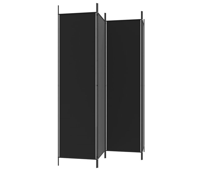 Biombo - Separador Divisor de 4 paneles Negro