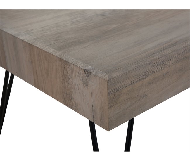 Beliani Mesa de centro WELTON 60x100 Gris Oscuro