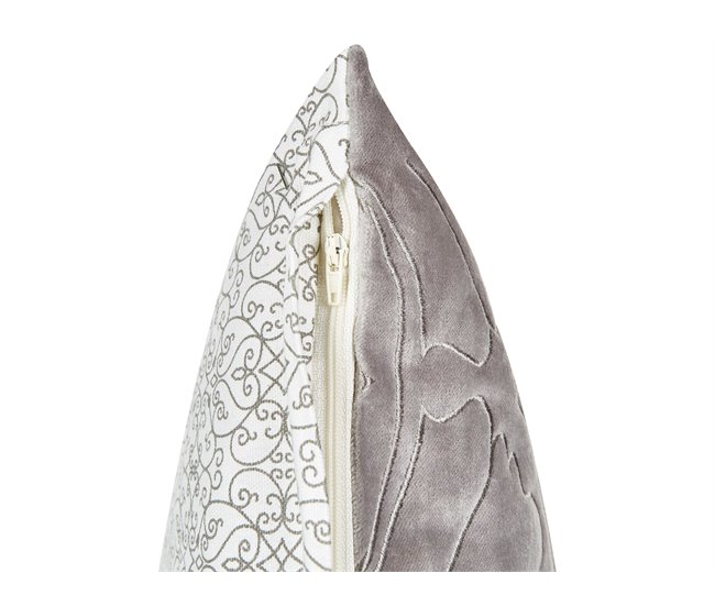 Beliani Cojín decorativo GLORIOSA Gris Claro