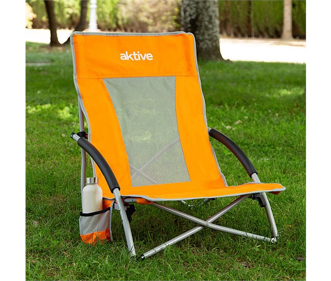 Aktive Pack 4 sillas plegables playa Naranja