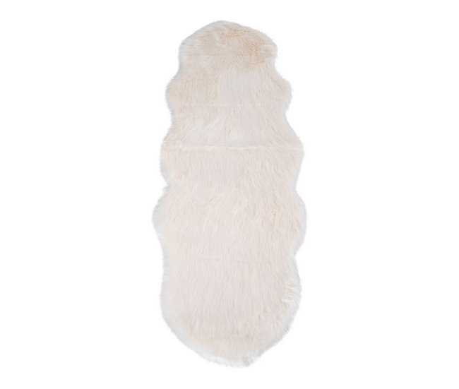 Alfombra Asimétrica Lambskin 180x60 Blanco