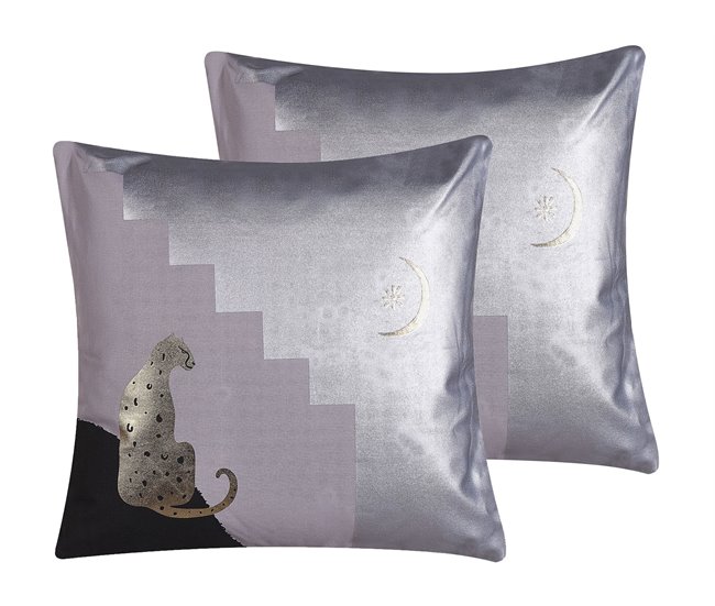 Beliani Cojín decorativo DIGITALIS Gris