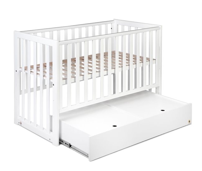 Cuna para bebé YappyDue con base regulable y cajón Blanco