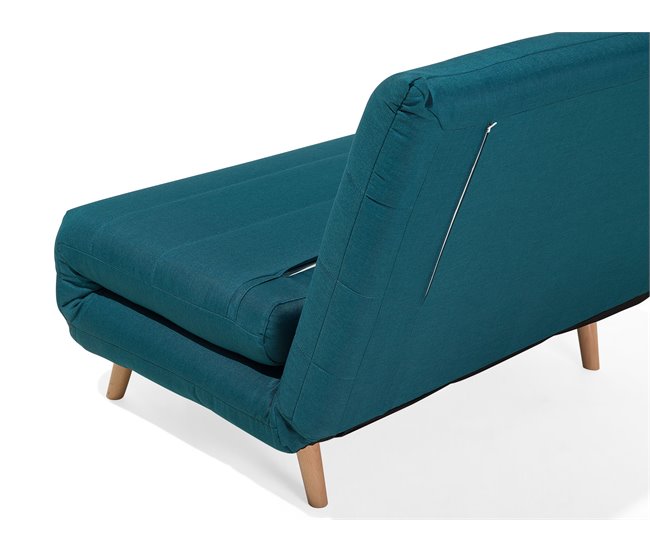 Beliani Sofá cama Poliéster SETTEN Azul Claro
