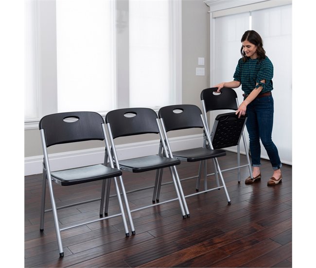 Silla plegable negra LIFETIME Negro