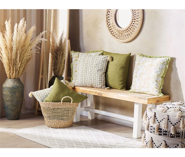 Beliani Cojín decorativo SYRINGA Verde