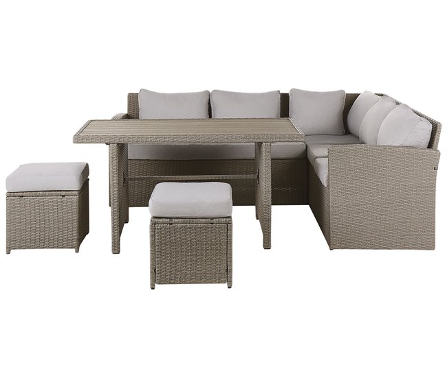 Beliani Conjunto de jardín BARDI Blanco