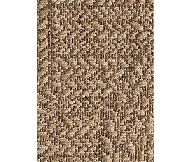 Alfombra exterior/interior geométrica efecto yute ACRA - ATTICGO 80x150 Natural