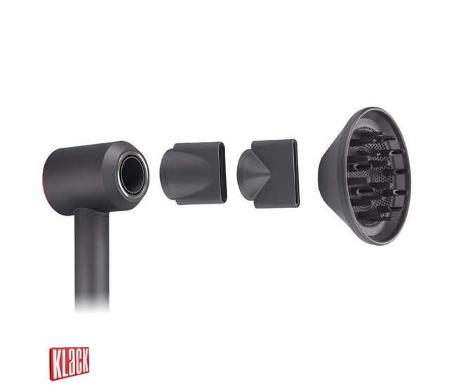 Secador de pelo profesional KLACK® "Super Hair Dryer" de nueva generación (Versión Completa) Gris