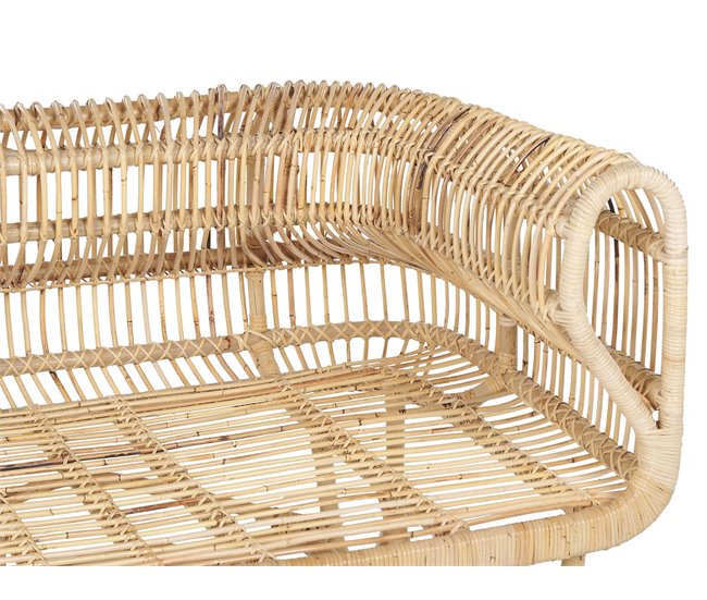 Beliani Conjunto de jardín Ratán DOLCEDO Blanco/ Beige