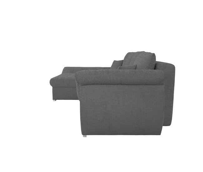 Chaise longue con cama y arcón EDEN Antracita