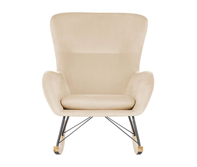 Beliani Sillón mecedora ELLAN Azul/ Verde